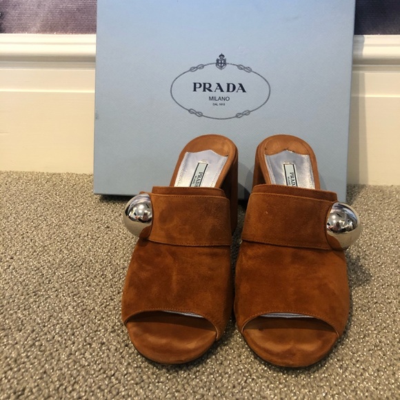 PRADA SUEDE SLIDES - Picture 3 of 3